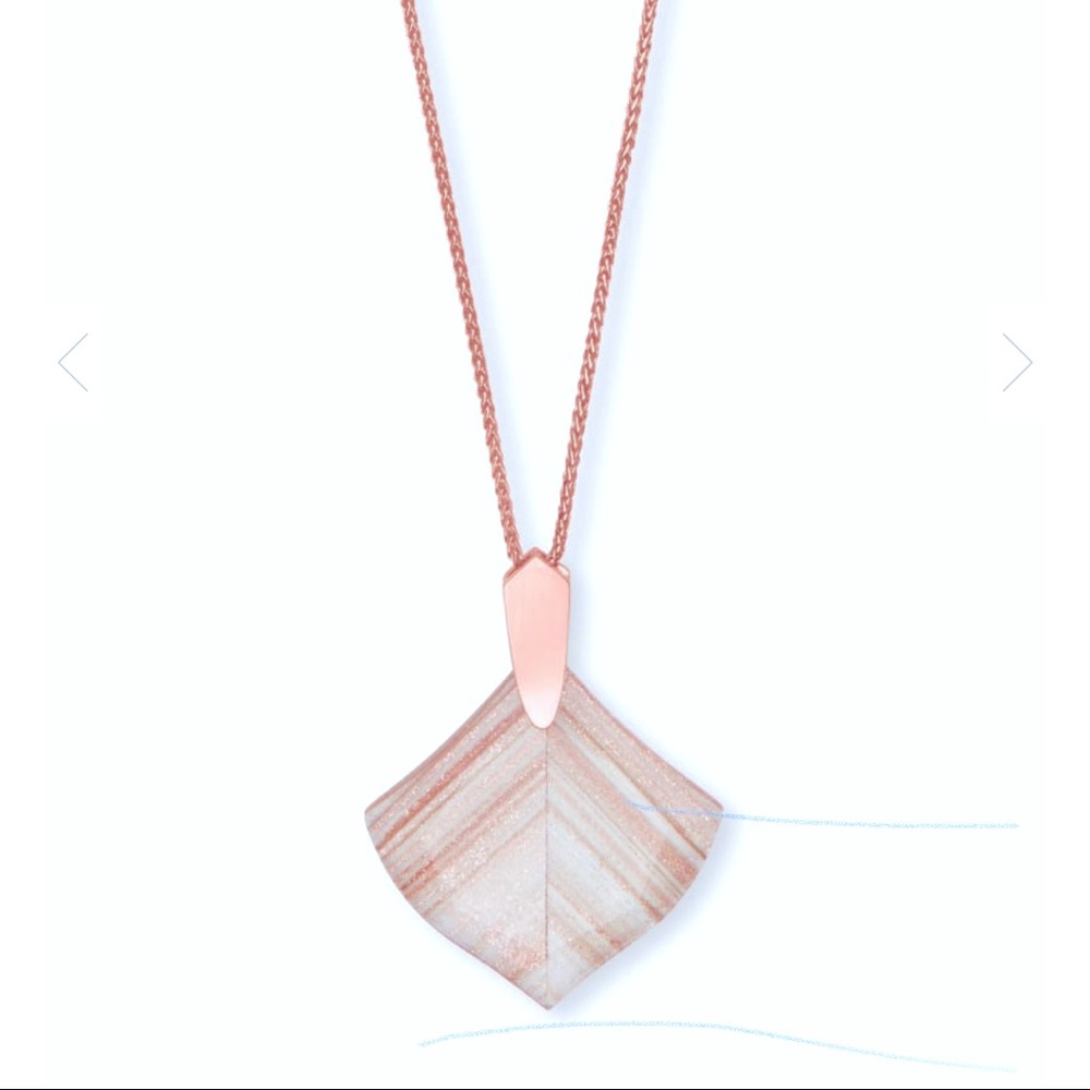 Kendra Scott Rose Gold Aislin Lg Pendant Necklace